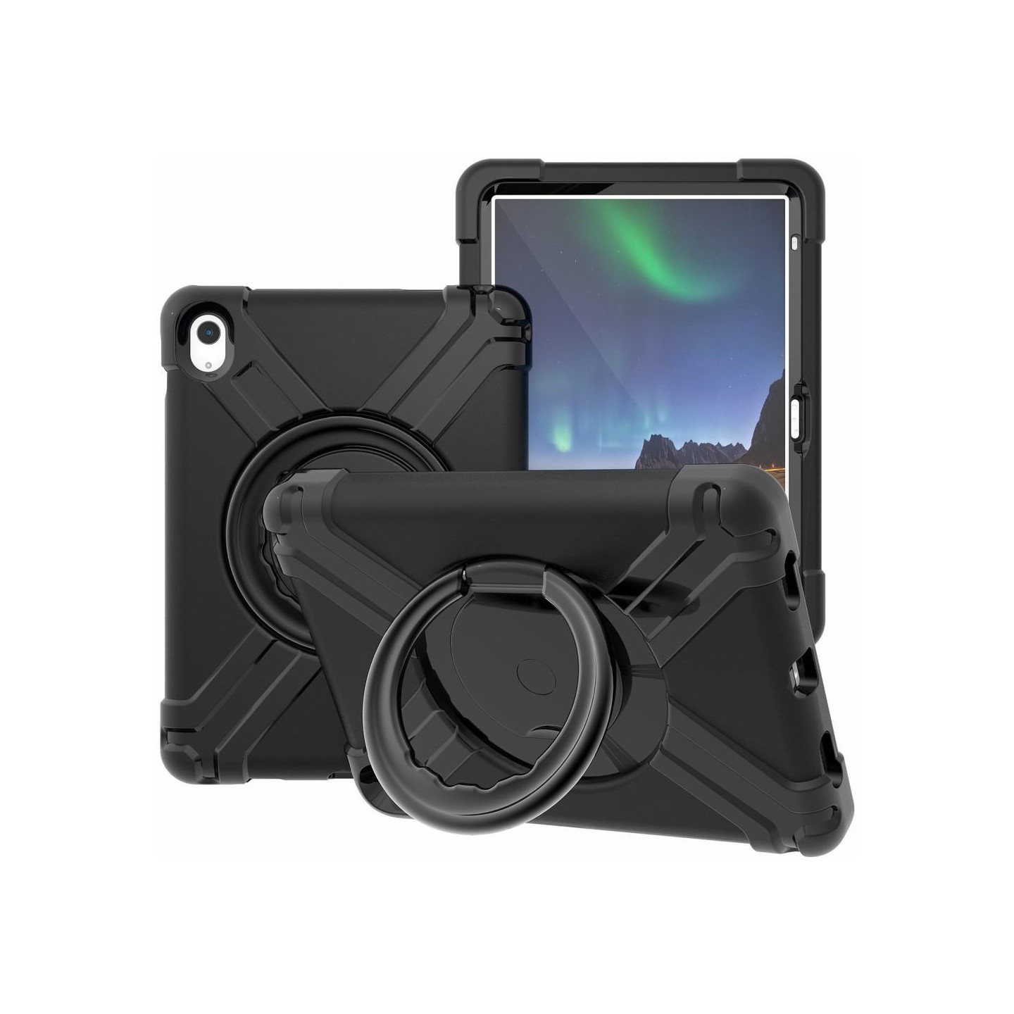 iPadille 10.9:lle (2022) 360 asteen pyörivä tukijalka - tabletin suojus putoamista estävä suoja