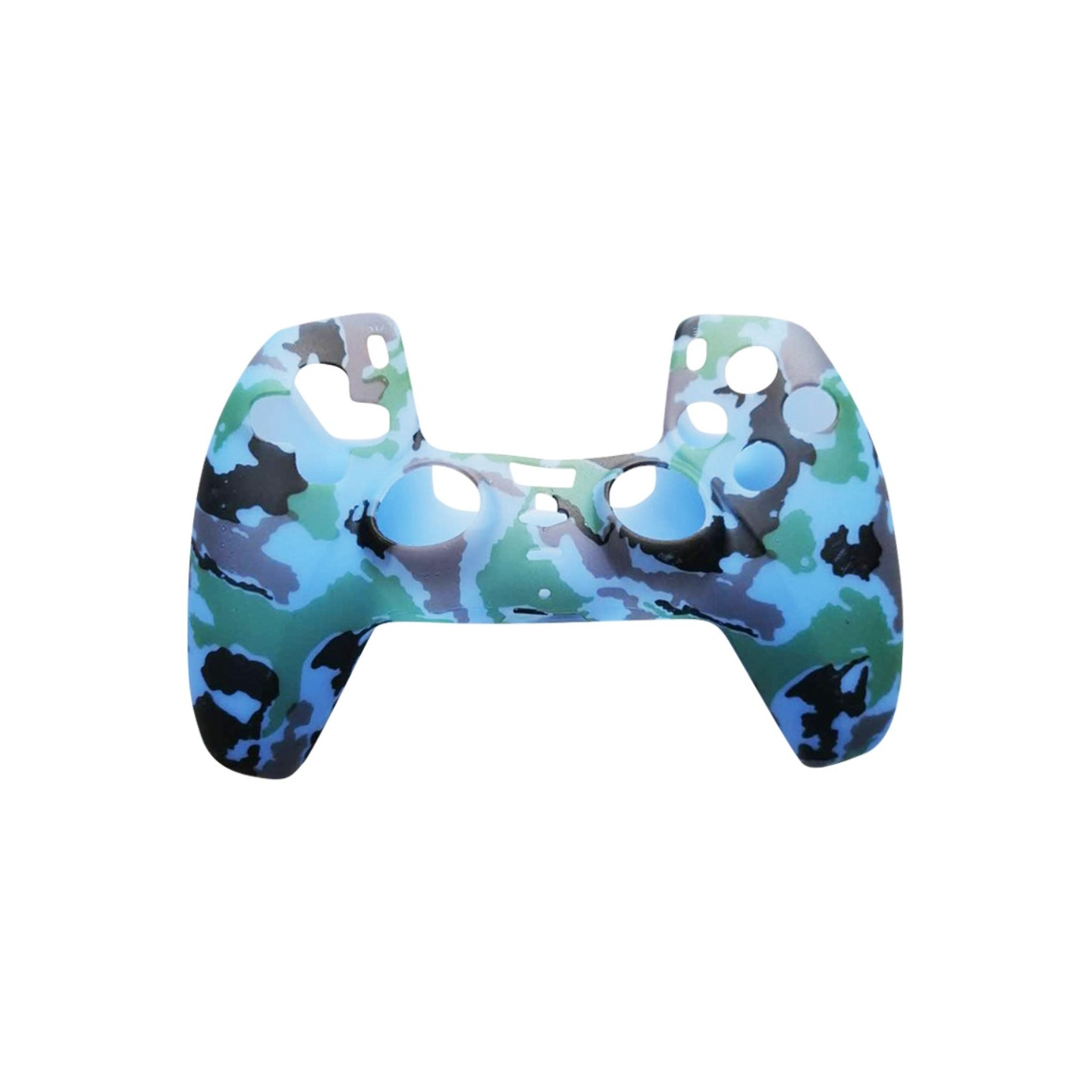 Playstation 5/PS5 Silikon Huddeksel - Mønster Camo Blå