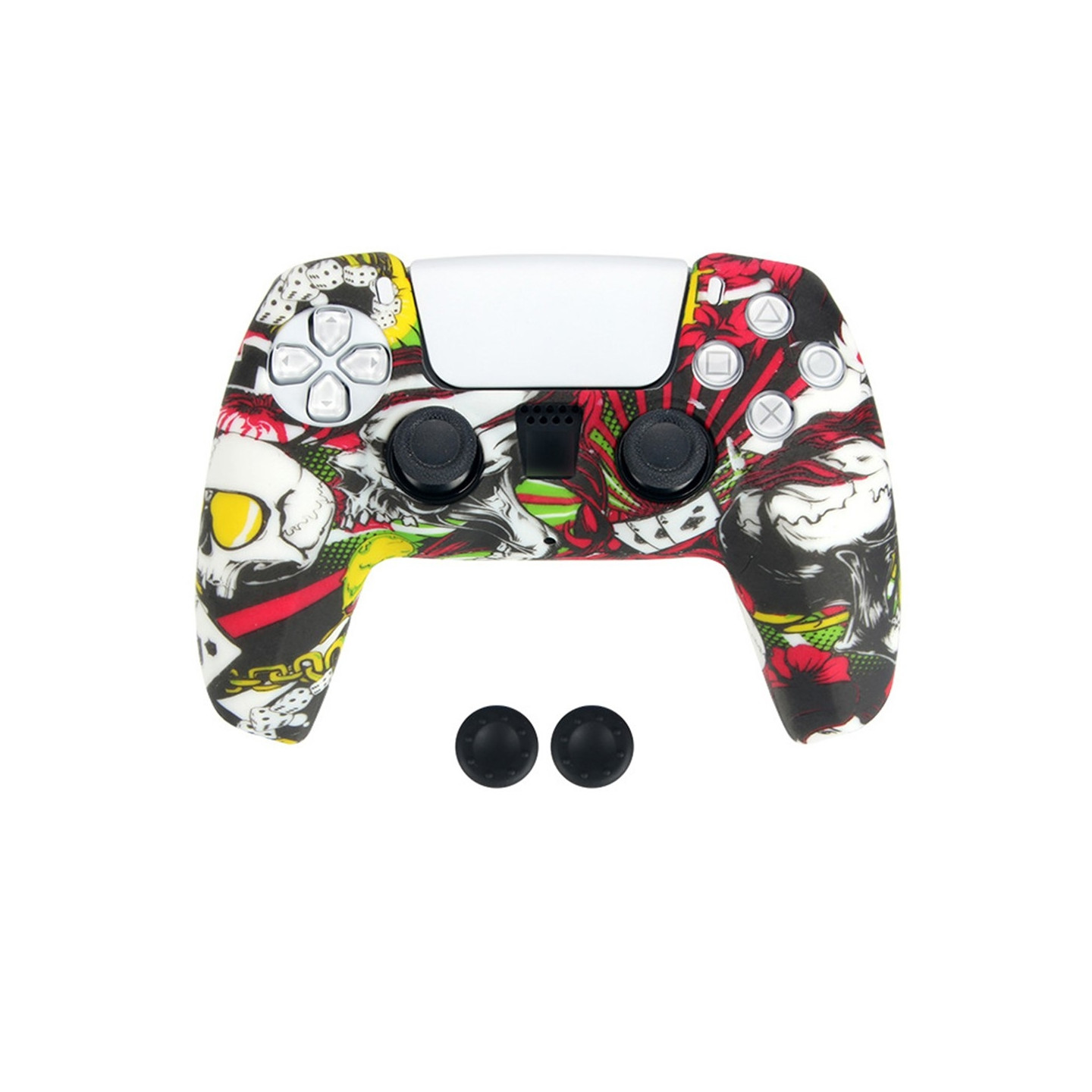 DATA FROG Sony Playstation 5 Peliohjain Liukumaton Silikonisuoja Peliohjaimen Suojakuori 2 Rocker Capsilla