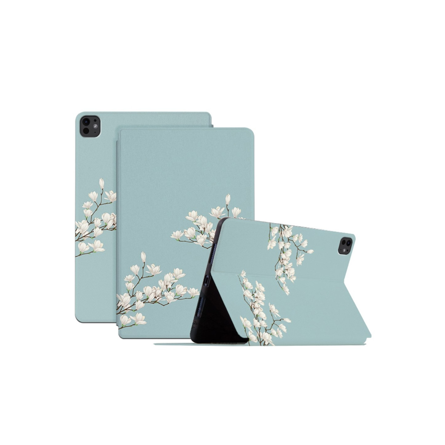 For iPad Pro 11 (2024) Case Flip Stand Smart Tablet Cover - Gardenias