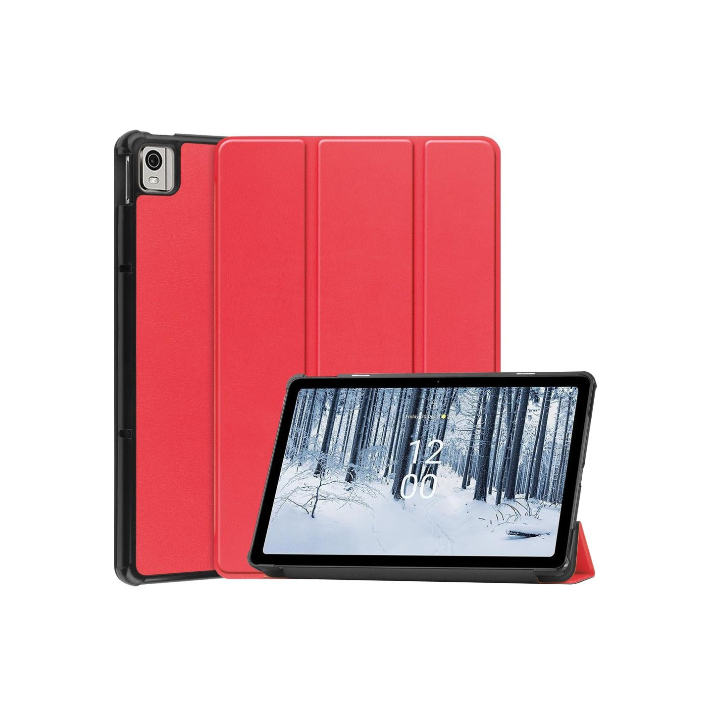 Nokia T21 Tri - fold Stand Wake/Sleep Cover Tablet - etui - Rød
