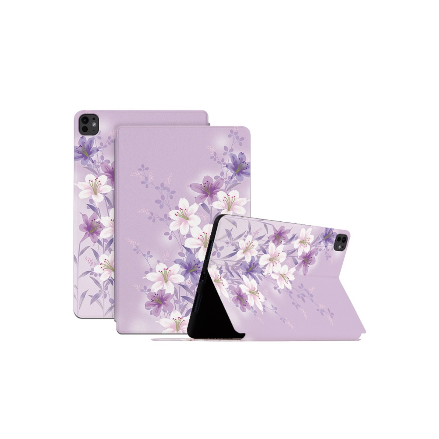 Til iPad Pro 11 (2024) Cover Flip Stativ Smart Tablet Cover - Purple Magnolia