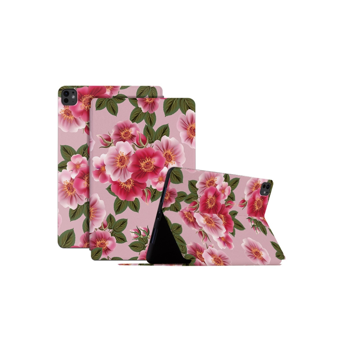 Til iPad Pro 11 (2024) Cover Flip Stativ Smart Tablet Cover - Peony