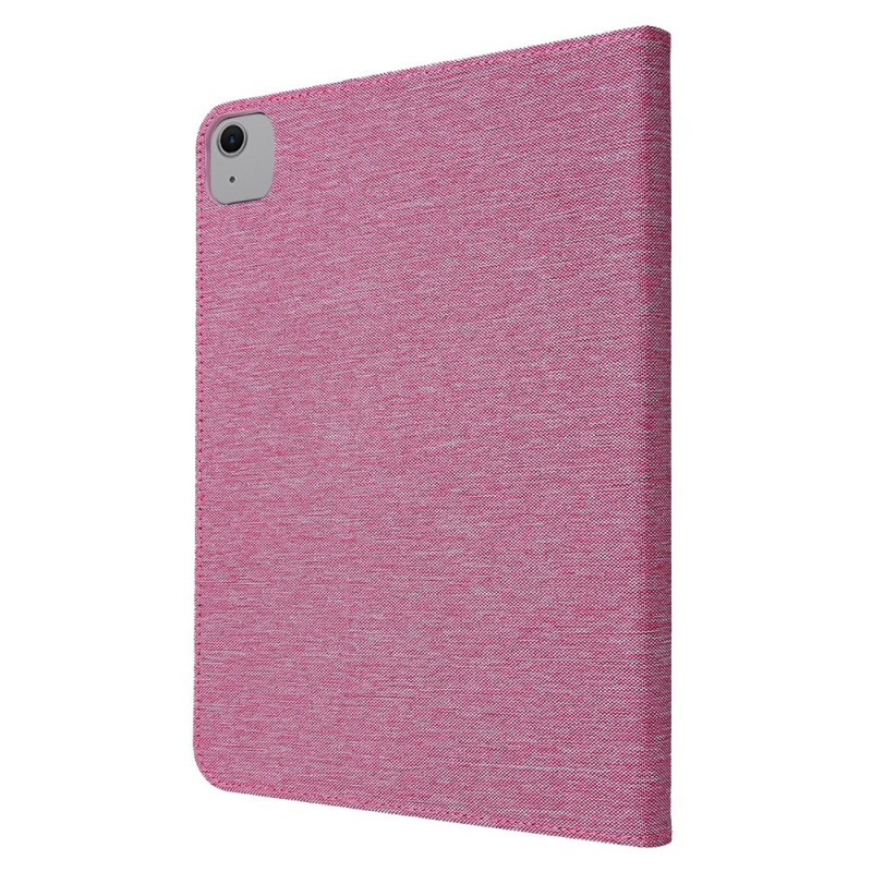 For iPad Air 13 (2024) Sammenleggbart Veske Kortholder Stofftekstur - Rosa