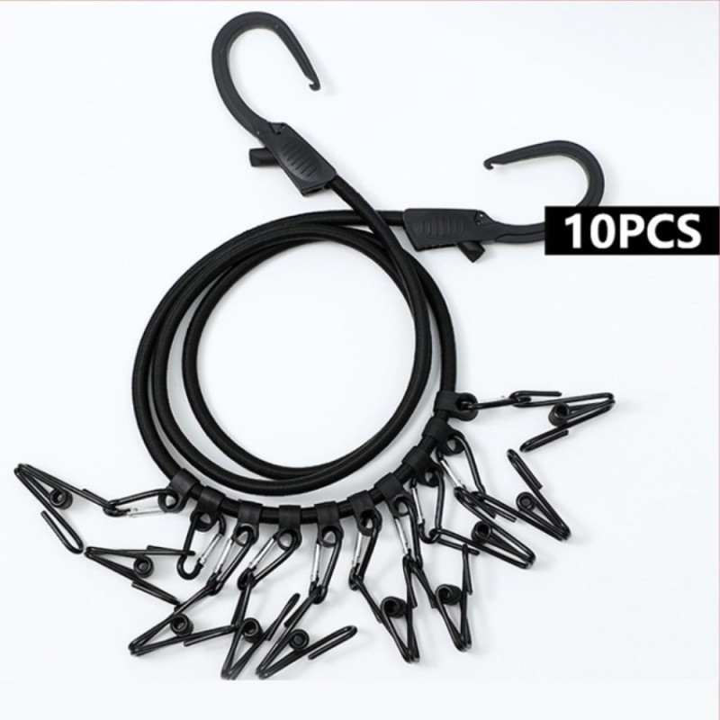 Punch - free clothesline Camping Drying elastic clothesline