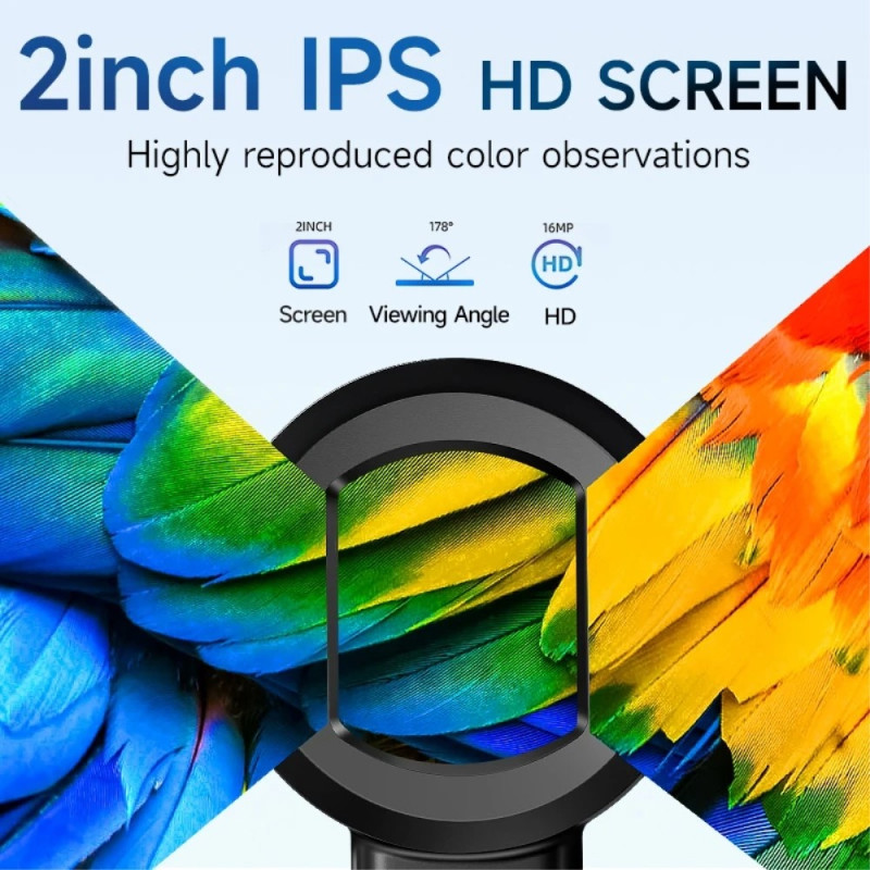 2 - tommers IPS HD Photo & Record med denne forstørrelsesglasset. LED - lys