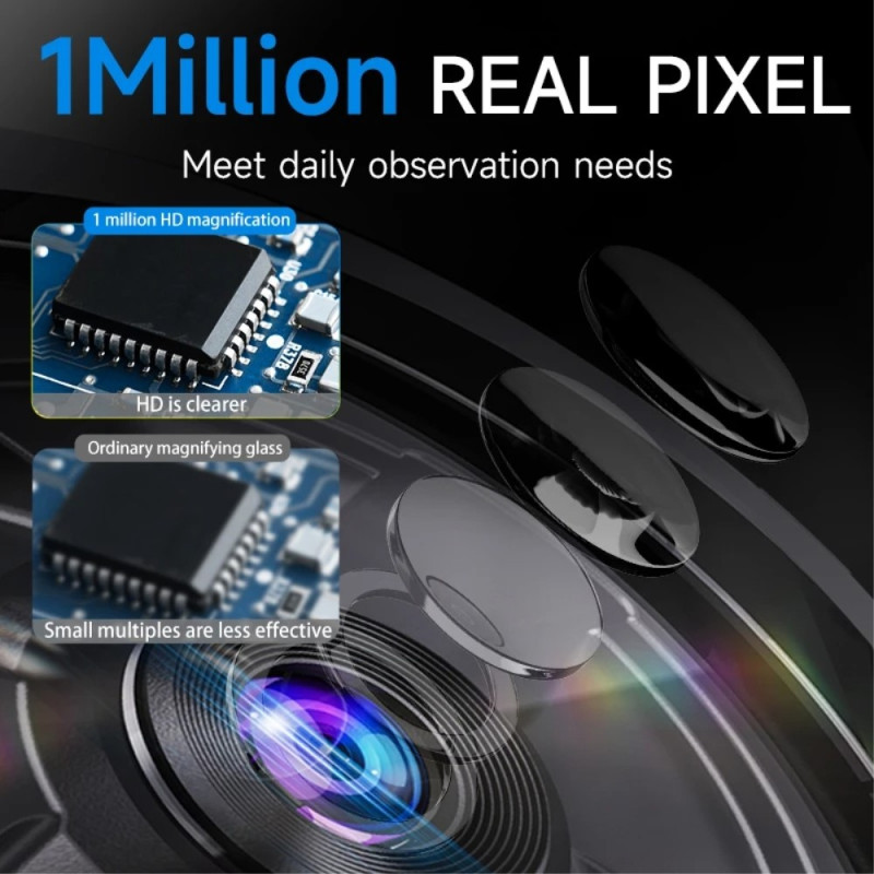 2 tuuman IPS HD - kuvaa ja tallenna tällä suurennuslasilla. LED - valo