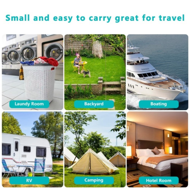 Punch - free clothesline Camping Drying elastic clothesline