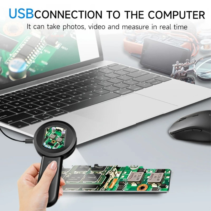 2 - tommer IPS HD Skyd og optag med denne forstørrelsesglas. Led lys