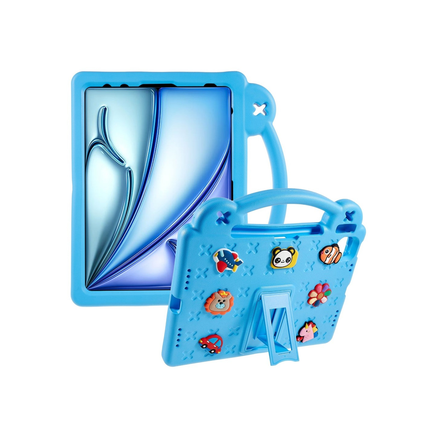 Til iPad Air 11 (2024) EVA Foam Stativdeksel - Lyseblå