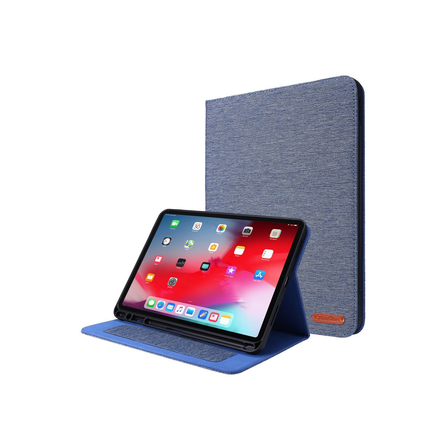 For iPad Air 13 (2024) Tablet Case Cover Cloth Texture - Blue