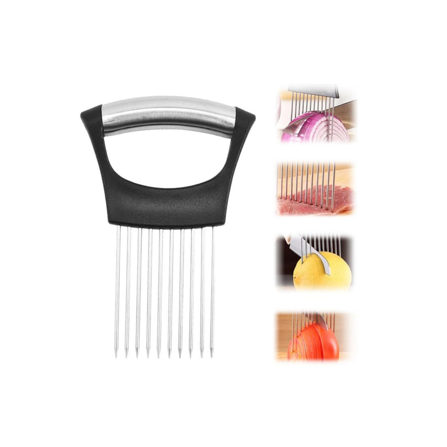 Holder når du skjærer løkkjøttgrønnsakskjærer