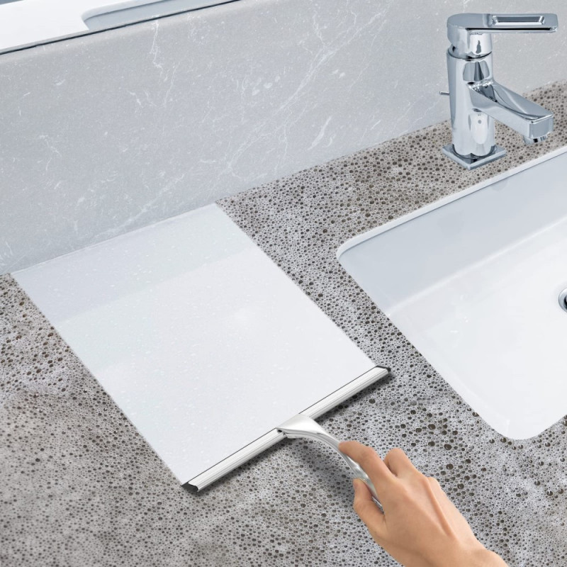 12 - tommer rustfri skraber til badeværelses silikone vandskraber