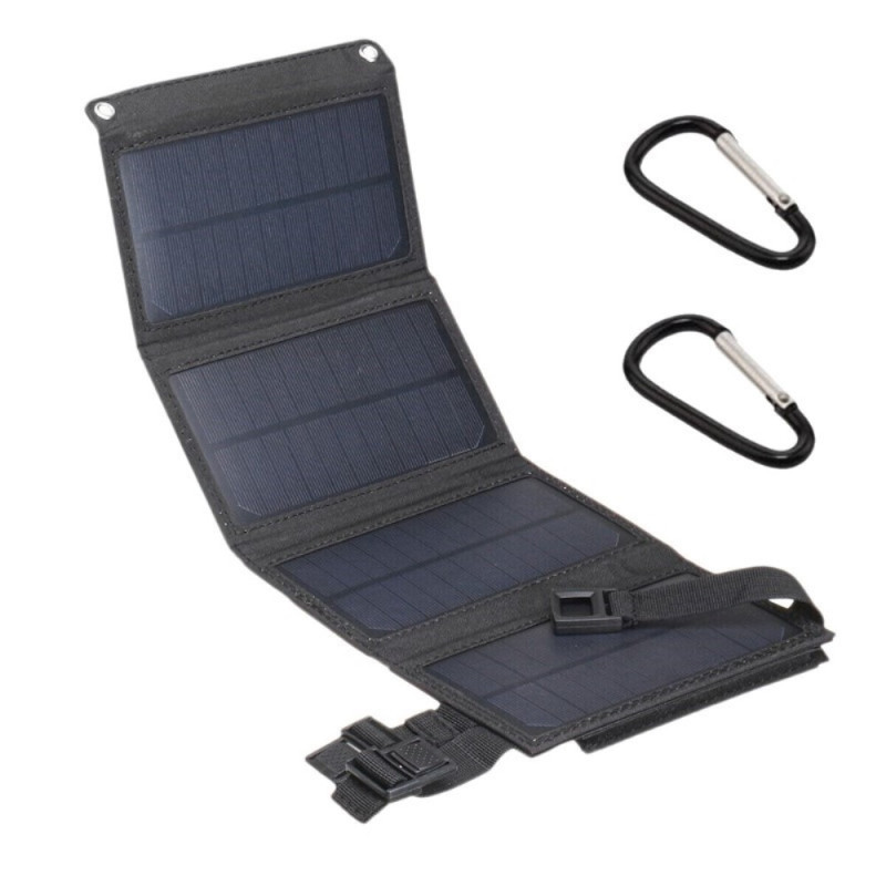 20W Foldbar Solpanel Bærbar Strømgenerator USB - lader