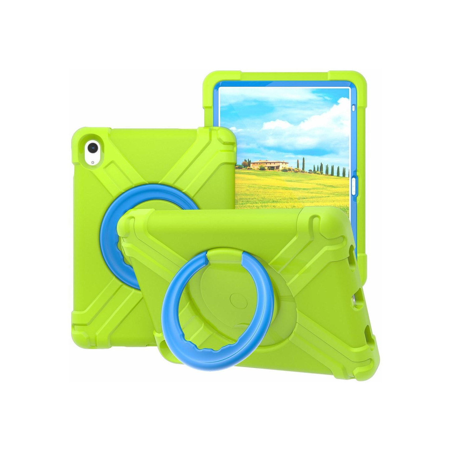 For iPad 10.9 (2022) 360 - Degree Rotation Kickstand Tablet Cover Anti - drop Protection