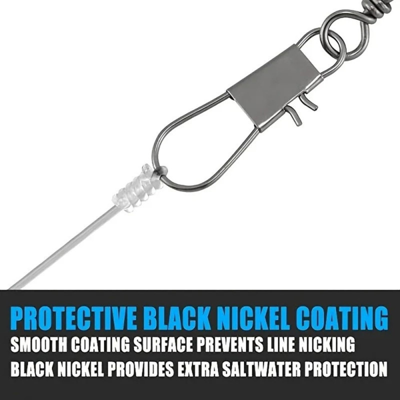 100 kuulalaakeroidut kääntyvät Snap Connector - kalastustarvikkeet