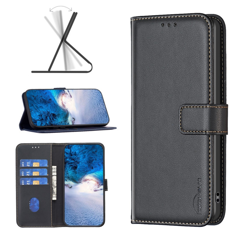 For Xiaomi Redmi Note 15 Pro+ 5G / Poco M8 Pro 5G Phone Case BINFEN COLOR BF17 Wallet Flip Cover - Black