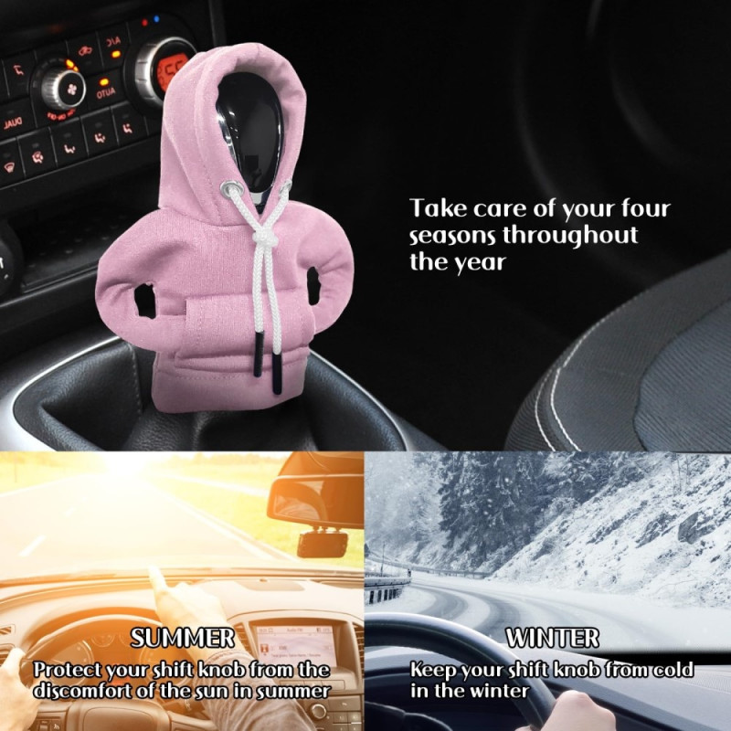Car Hoodie Protection Design Decoration Gear Shifter - Pink