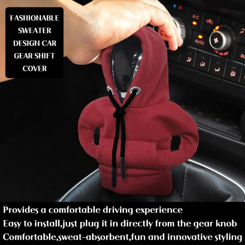 Car Hoodie Protection Design Decoration Gear Shifter - Red
