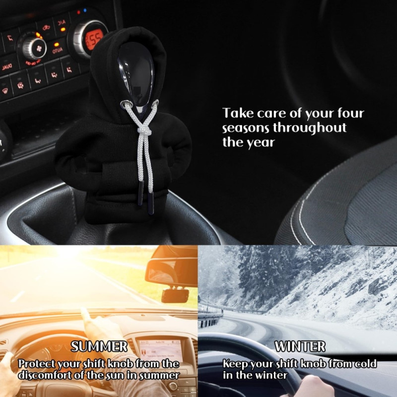 Bil Hættetrøje Beskyttelse Design Dekoration Gear Shifter - Sort