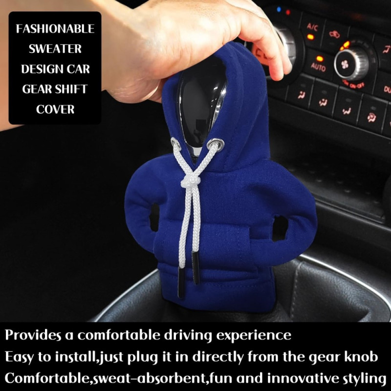 Car Hoodie Protection Design Decoration Gear Shifter - Blue