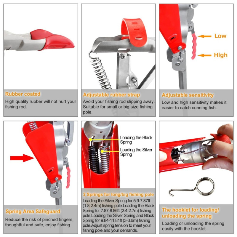 Automaattinen jousivavan pidike Onkivavan taitettava kiinnike Fishing