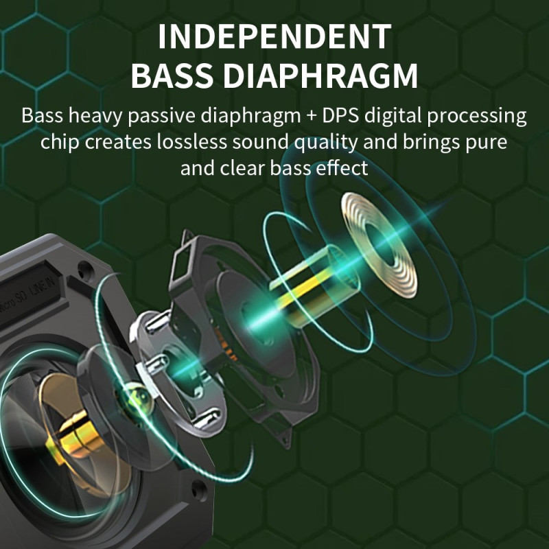 Magneettinen Bluetooth - kaiutin Golf Cart vedenpitävä subwoofer - mikrofoni