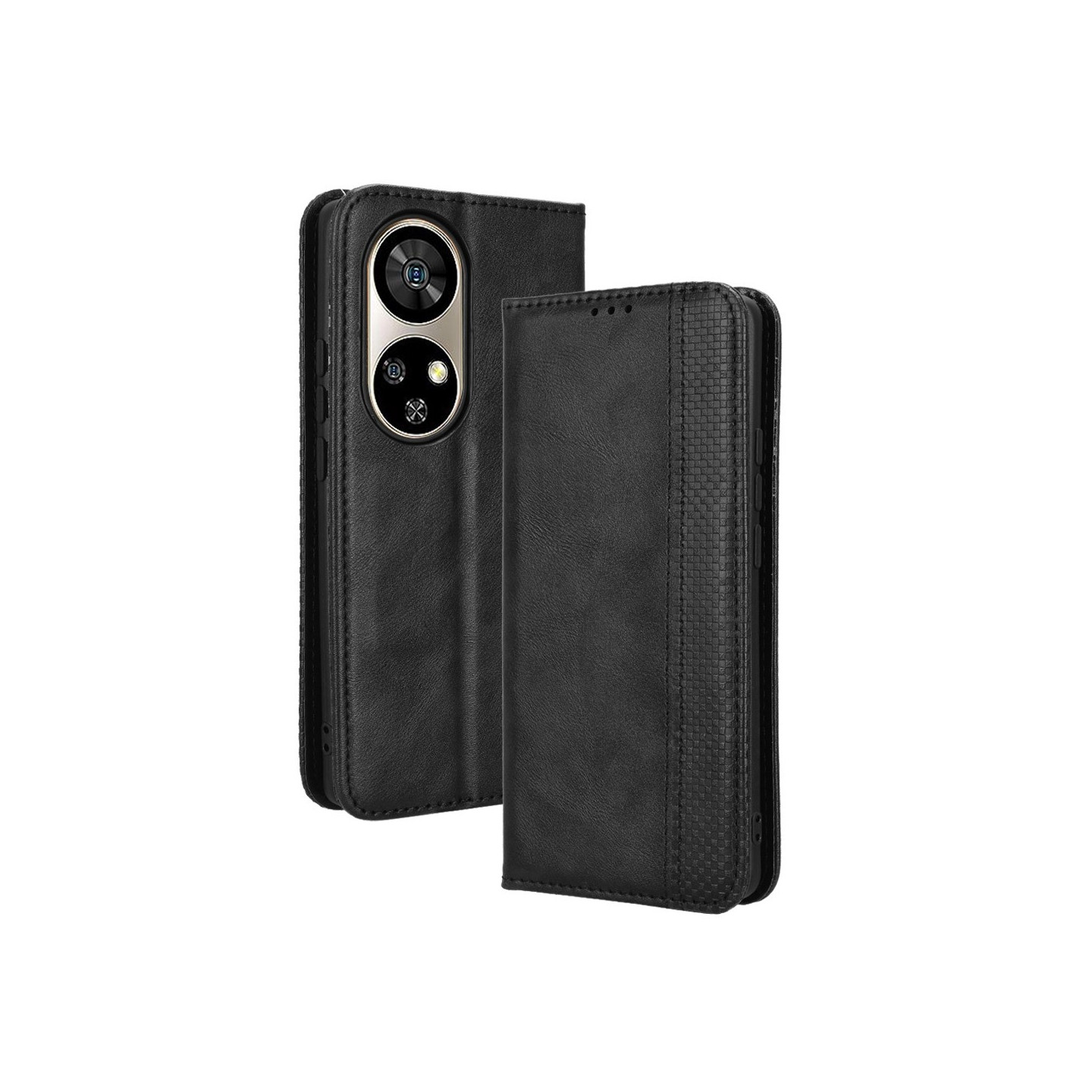 For Ulefone Note 17 Pro Vintage Lommebok - deksel/deksel - Svart