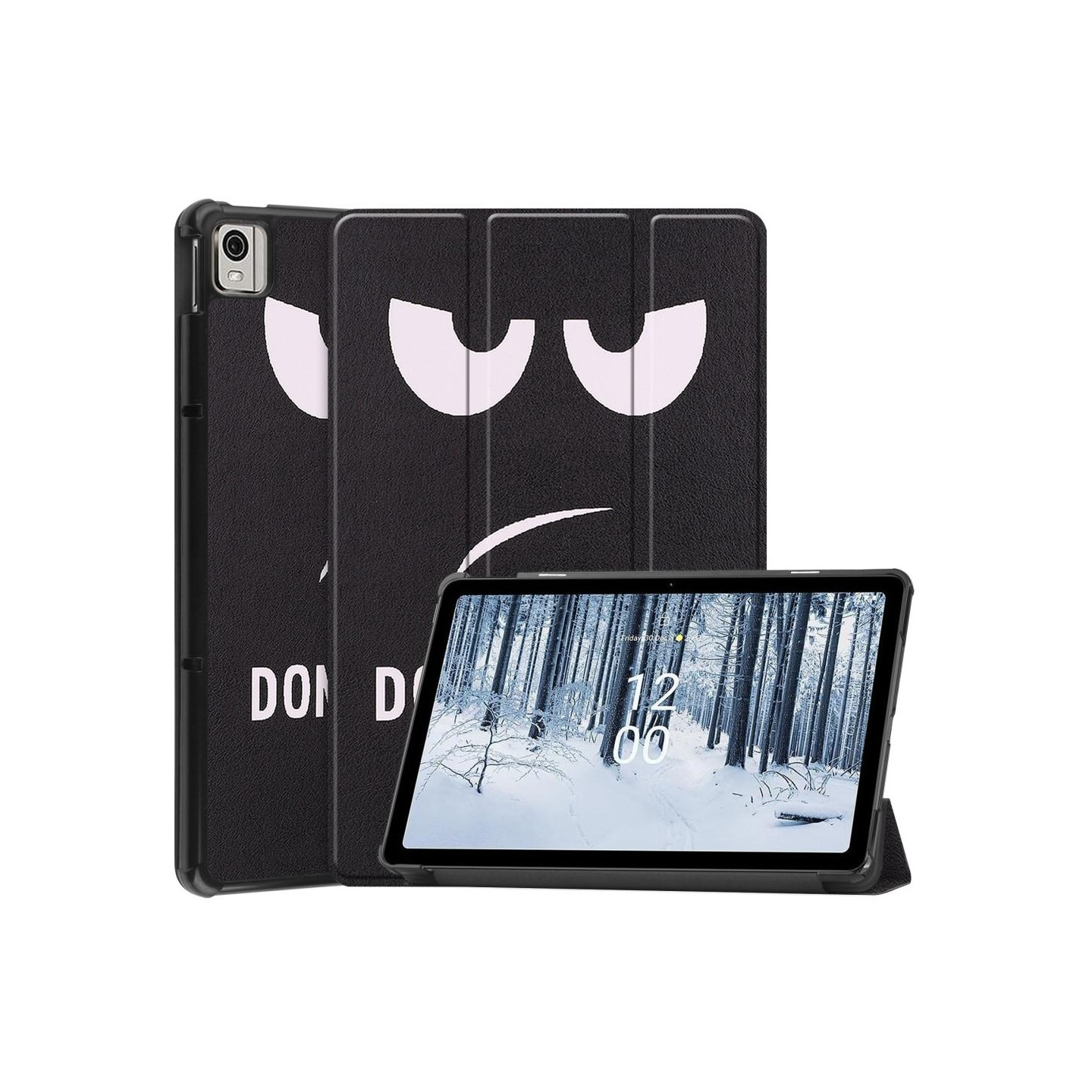 Nokia T21 Trifold Stand Sleep Wake Tablet Cover Case - Don't Touch Me
