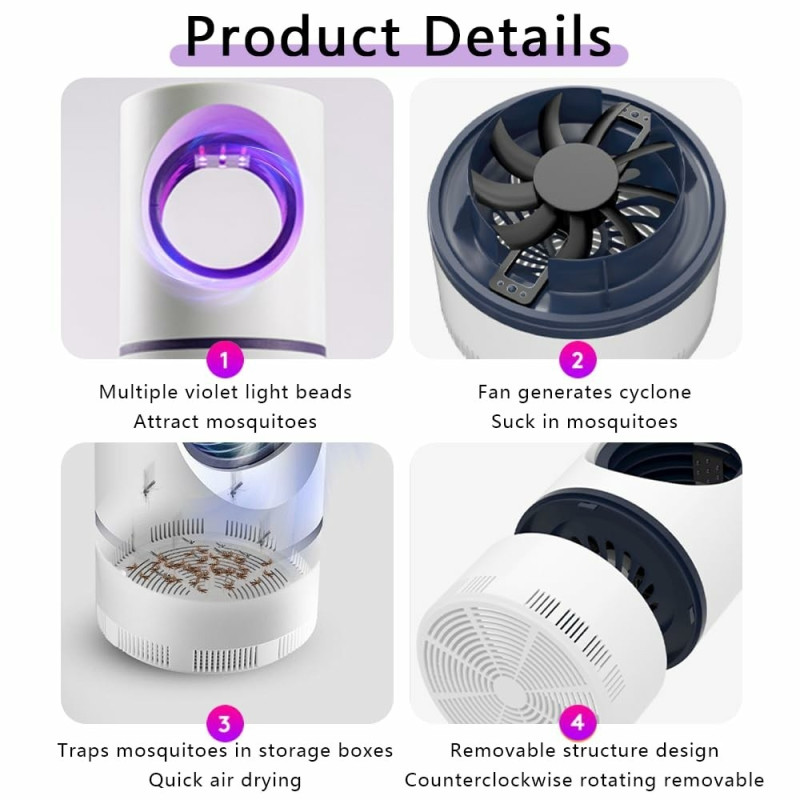 UV Attraktion Light Mosquito Killer USB Elektrisk Bug Zapper