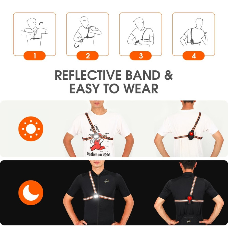 Utendørs sport LED - lys vanntett nattløpssykkeladvarsel