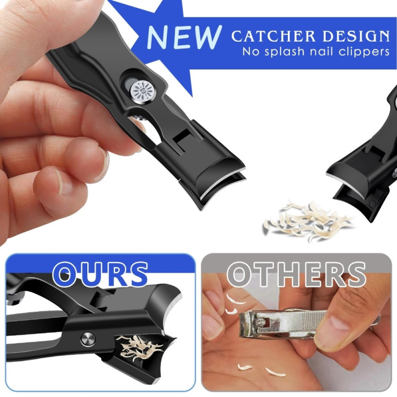Nail Clipper Stainless Steel Fingernails Toenails Cutter Nail Trimmer Manicure Tool