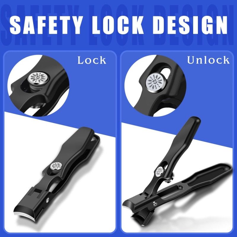 Negleklipper Rustfritt stål Fingernegler Tånegler Clipper Negletrimmer Manikyrverktøy