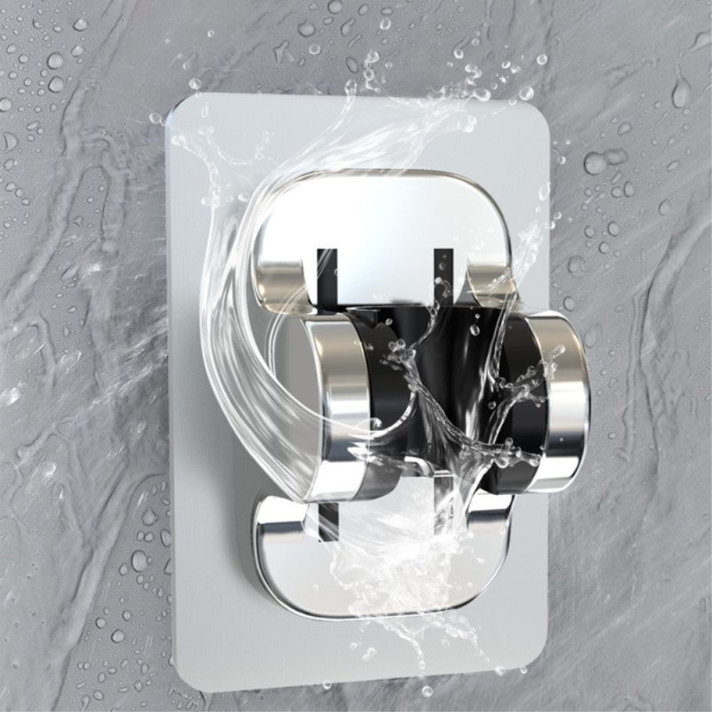 Beslag brusehovedholder Selvklæbende badeværelsesbrusehovedbeslag - Sort