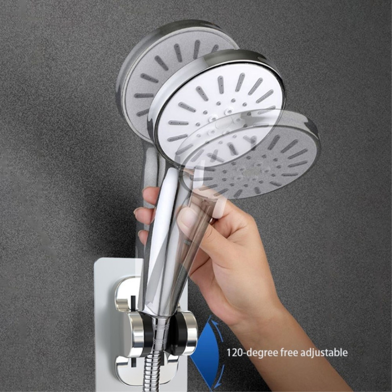 Bracket shower head holder Self - adhesive bathroom shower head bracket - Black