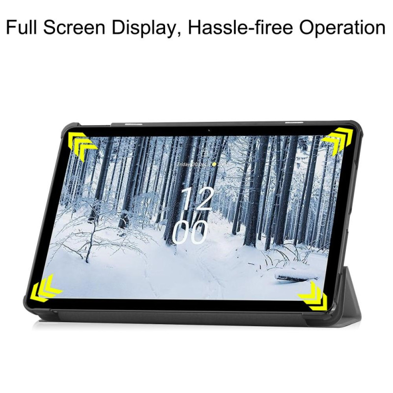 Nokia T21 Tri - fold Stand Wake / Sleep Cover Tablet Case - Grey