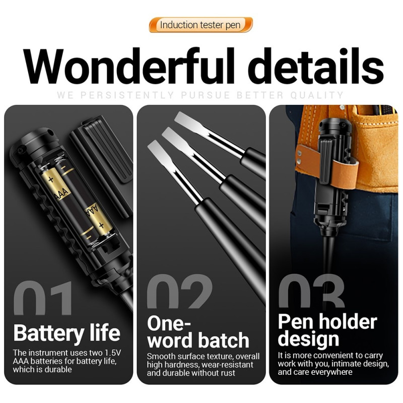 Voltage detector volt meter voltmeter Flashlight AC DC