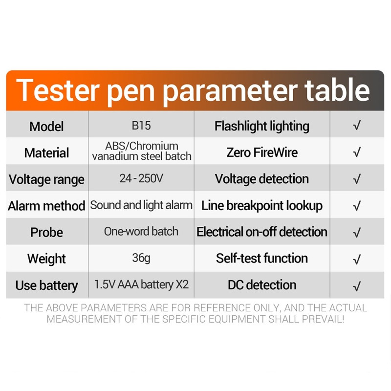 Jännitteenilmaisin volttimittari volttimittari Taskulamppu AC DC