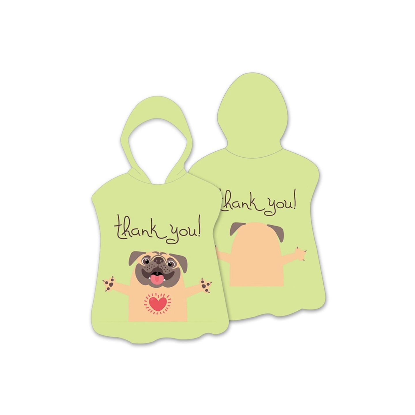 Hood Cape Badehåndkle Badekåpe Poncho, 60x60cm - Hund