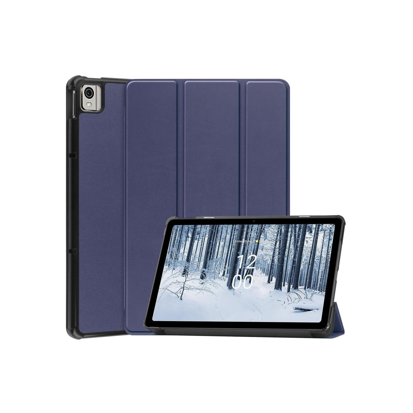 Nokia T21 Tri - fold Stand Wake / Sleep Cover Tablet Case - Blue