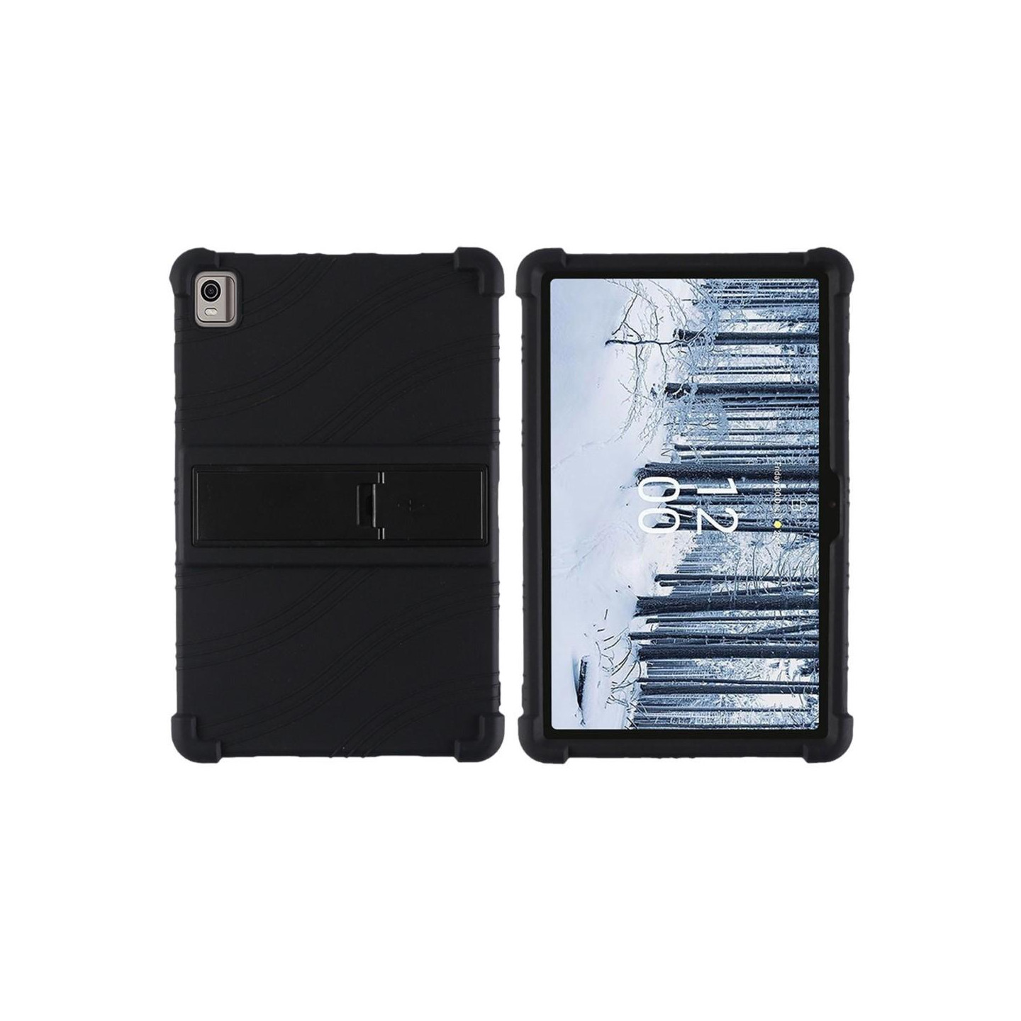 Nokia T21 Soft Silicone Beskyttende Tabletetui Cover - Sort