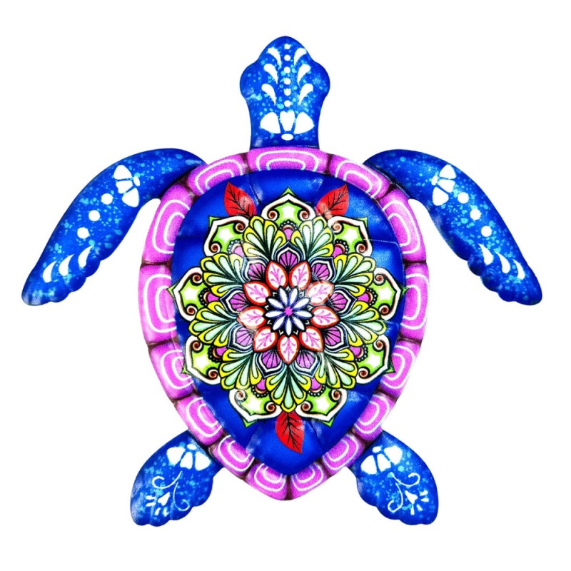 Turtle Iron Wall Tarra Puutarhakoriste 21,5x20cm - Sininen