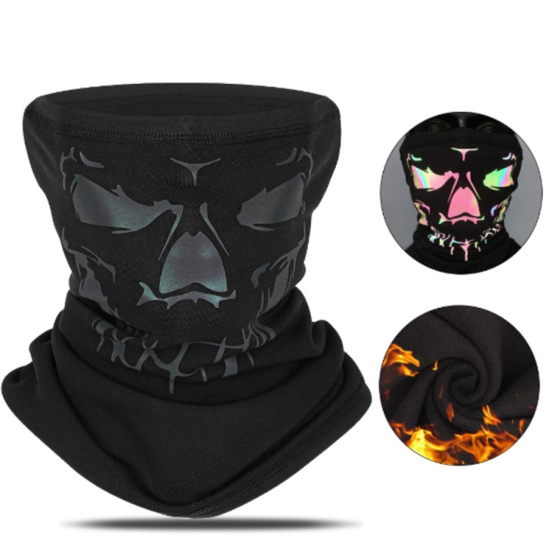 Bandana Mask Ansiktsmaske Halsvarmer Vindtett Balaclava - Svart