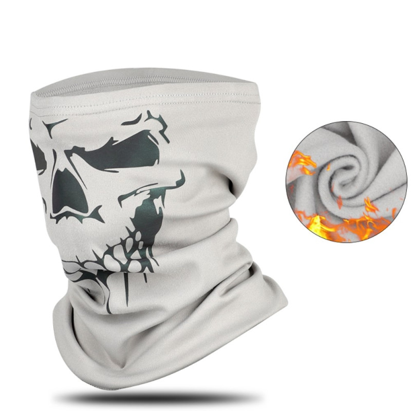 Bandana Mask Face Mask Kaulanlämmitin Tuulenpitävä Balaclava - harmaa