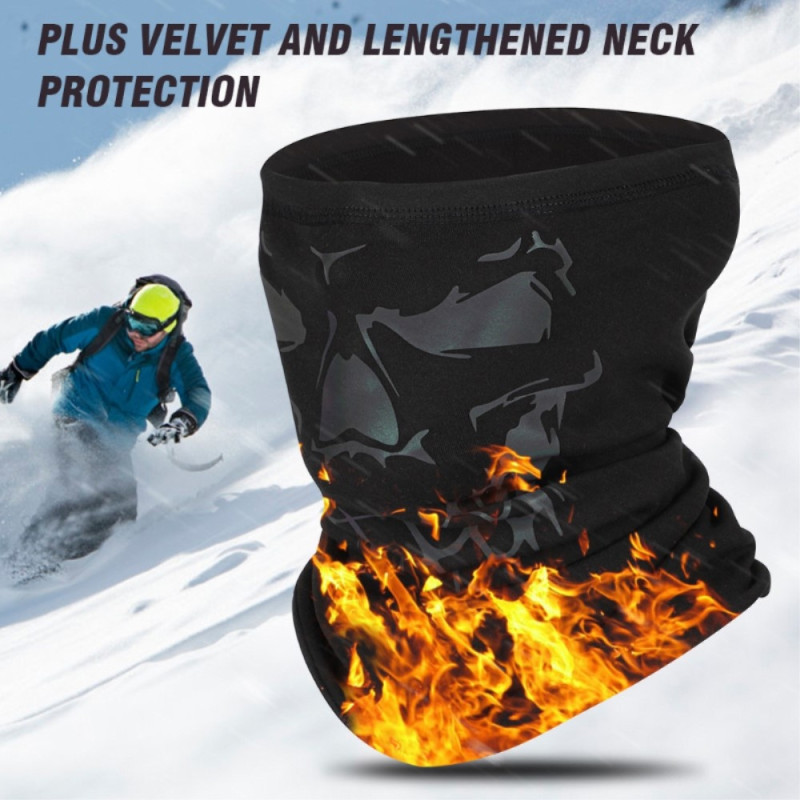 Bandana Mask Ansiktsmaske Halsvarmer Vindtett Balaclava - Svart