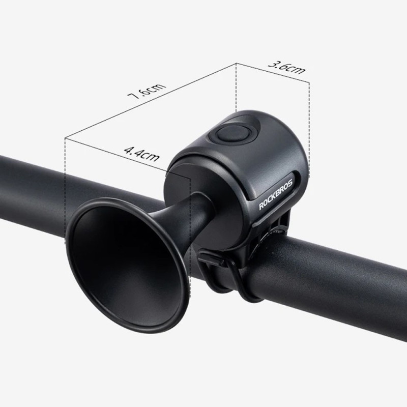 Electric Bike Bell Bell High Decibel Cykelstyr - Sort