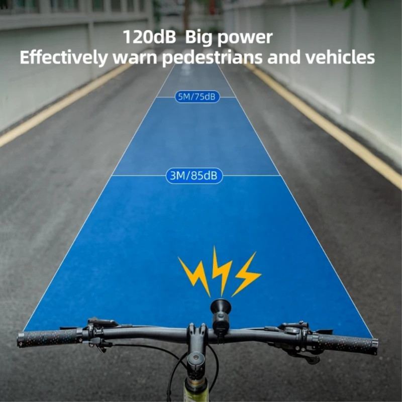 Electric Bike Bell Bell High Decibel Bicycle Handlebar - Blue