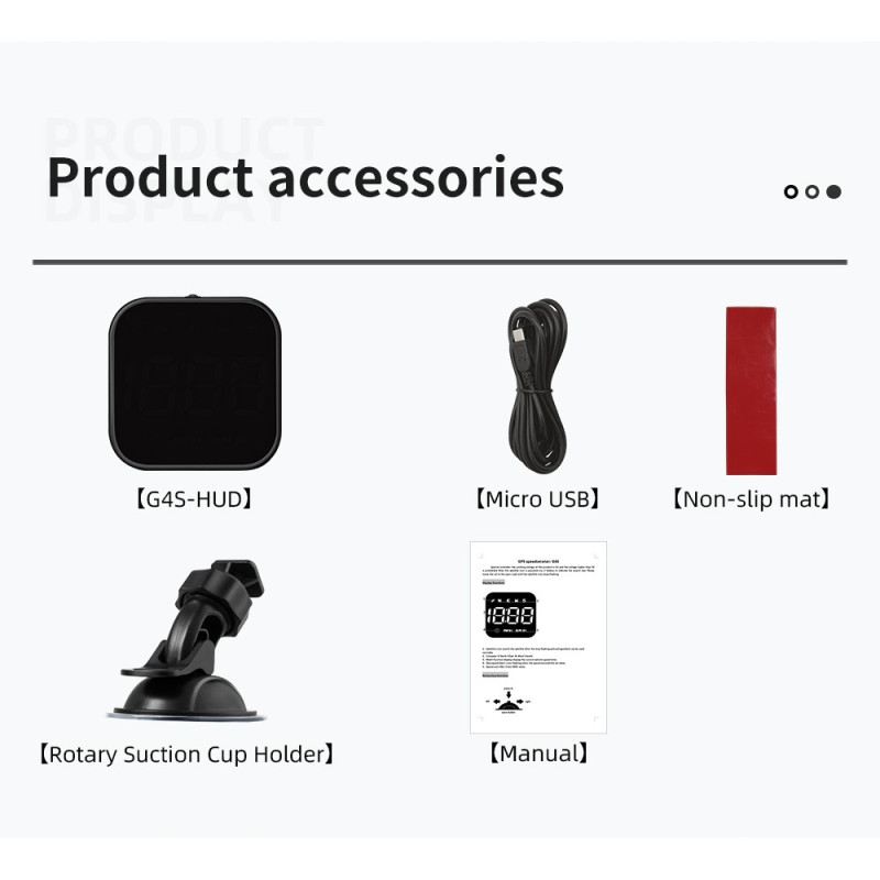 Head - Up Display HUD GPS Universal Multifunktionshastighedsmåler - Hvid