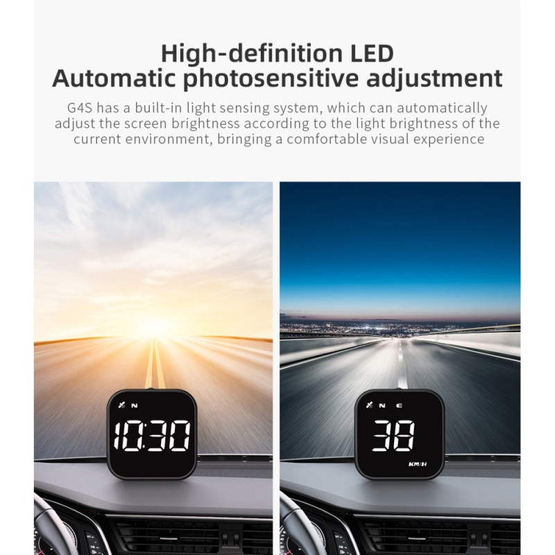 Head - Up Display HUD GPS Universal Multi - Function Speedometer - White