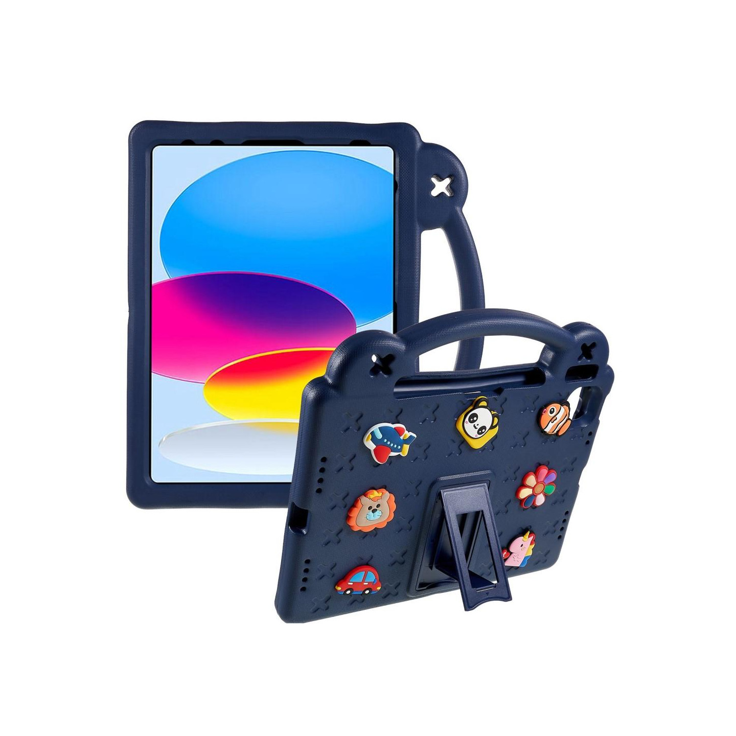 Apple iPad 10.9 2022 Gen 10 EVA Foam Stativdeksel - Mørkeblå